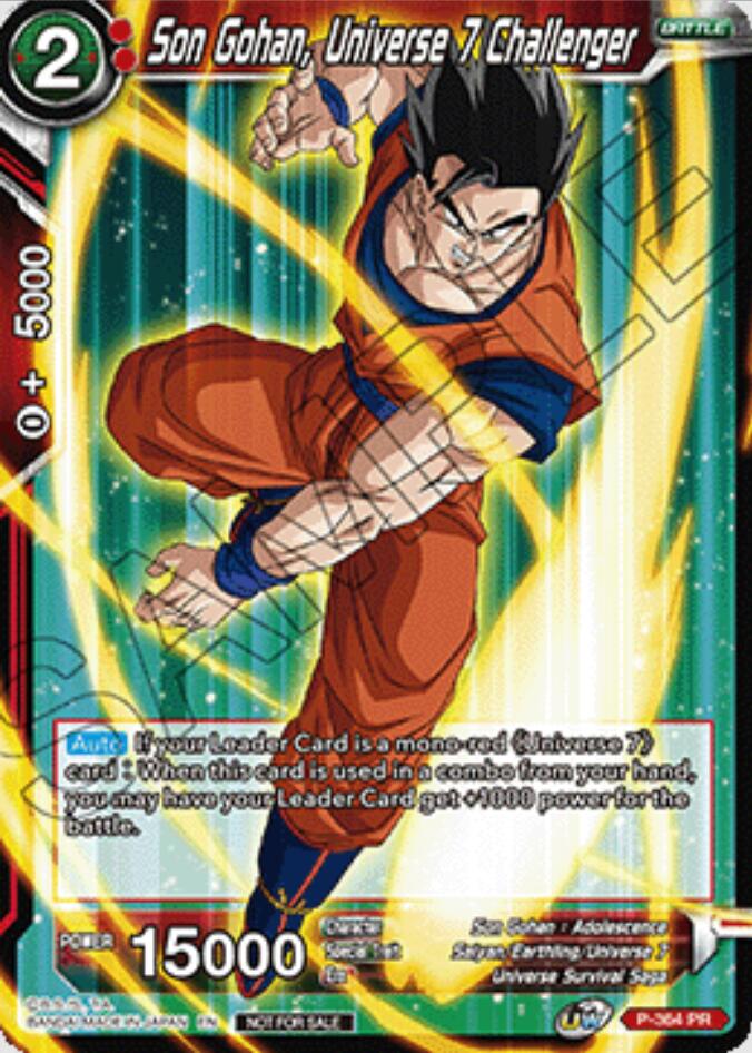 Son Gohan, Universe 7 Challenger (Ultra-Bout Series Tournament Pack Vol.1) (P-364) [Tournament Promotion Cards] | Black Swamp Games