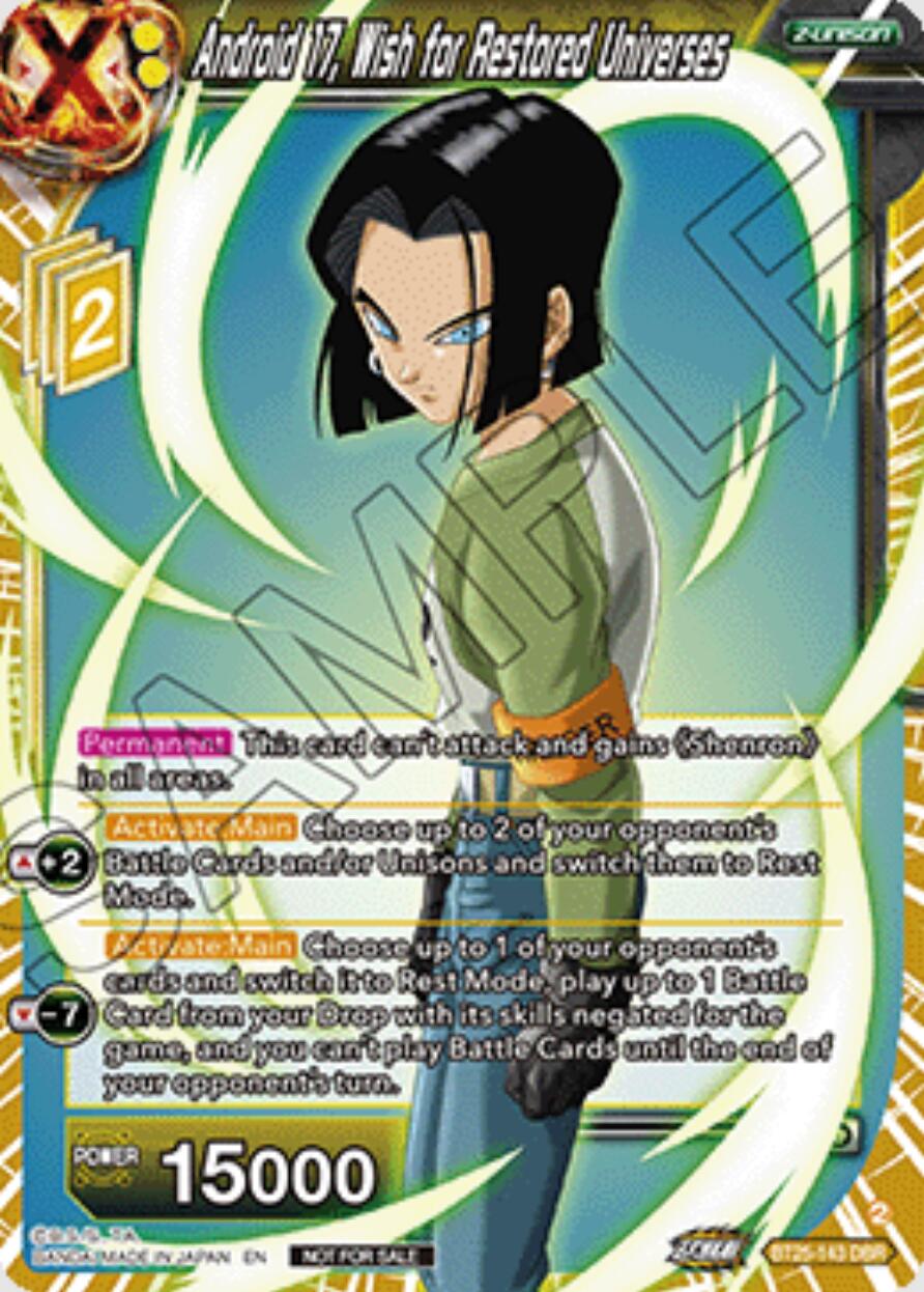 Android 17, Wish for Restored Universes (Ultra-Bout Series Tournament Pack Vol.1) (BT25-143) [Tournament Promotion Cards] | Black Swamp Games