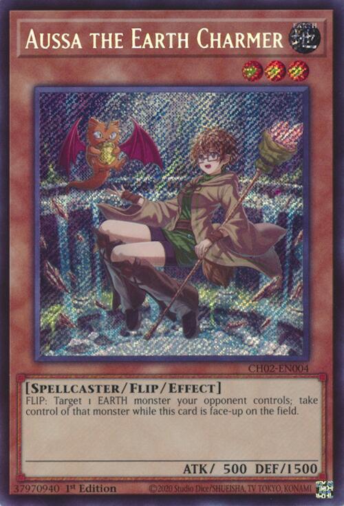 Aussa the Earth Charmer [CH02-EN004] Secret Rare | Black Swamp Games