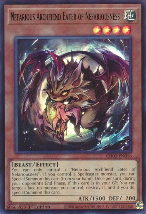 Nefarious Archfiend Eater of Nefariousness [CH02-EN016] Ultra Rare | Black Swamp Games