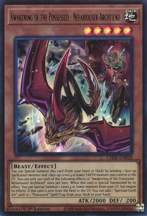 Awakening of the Possessed - Nefariouser Archfiend [CH02-EN020] Ultra Rare | Black Swamp Games