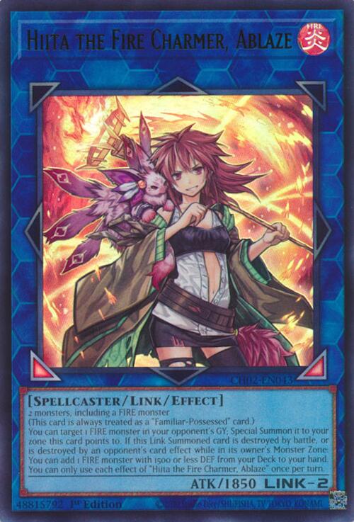 Hiita the Fire Charmer, Ablaze [CH02-EN043] Ultra Rare | Black Swamp Games