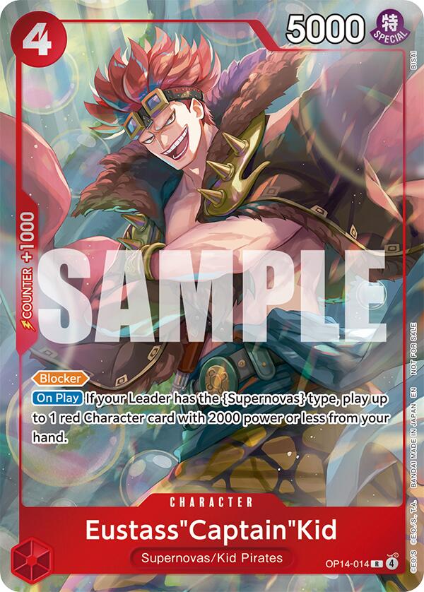 Eustass"Captain"Kid (OP14-014) (Dash Pack) [The Azure Sea's Seven] | Black Swamp Games
