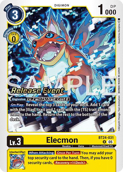 Elecmon [BT24-031] [Time Stranger Release Events Cards] | Black Swamp Games
