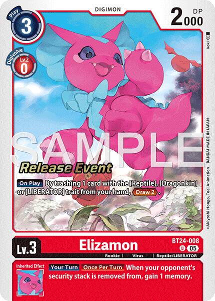 Elizamon [BT24-008] [Time Stranger Release Events Cards] | Black Swamp Games