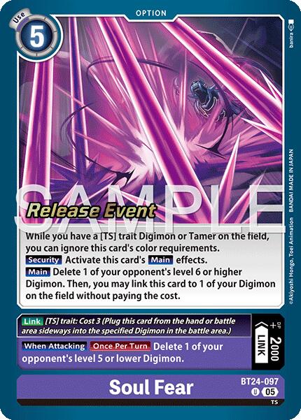 Soul Fear [BT24-097] [Time Stranger Release Events Cards] | Black Swamp Games