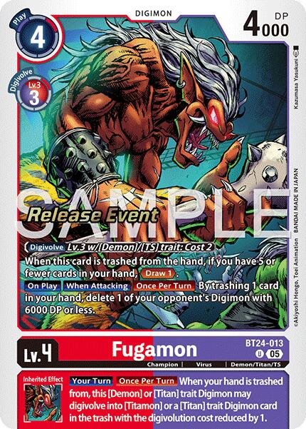 Fugamon [BT24-013] [Time Stranger Release Events Cards] | Black Swamp Games