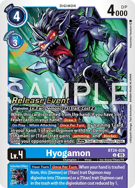 Hyogamon [BT24-026] [Time Stranger Release Events Cards] | Black Swamp Games