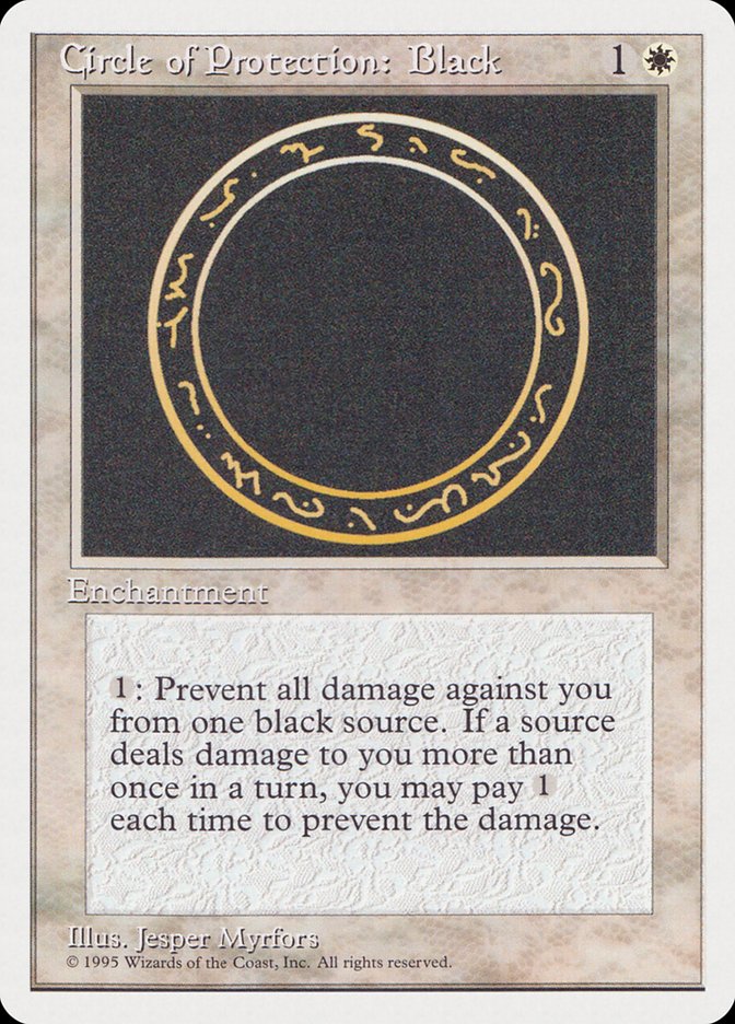 Circle of Protection: Black [Rivals Quick Start Set] | Black Swamp Games