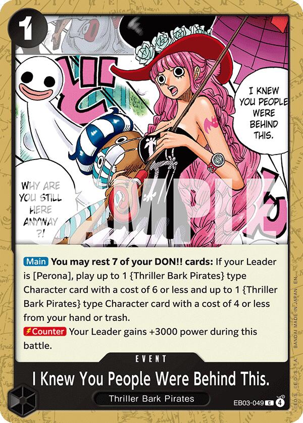 I Knew You People Were Behind This. [Extra Booster: One Piece Heroines Edition] | Black Swamp Games