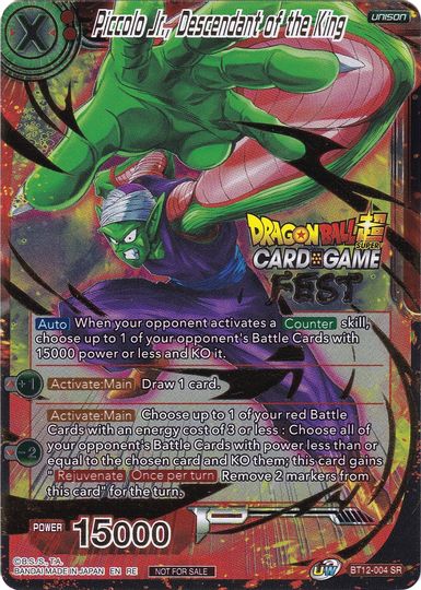 Piccolo Jr., Descendant of the King (Card Game Fest 2022) (BT12-004) [Tournament Promotion Cards] | Black Swamp Games