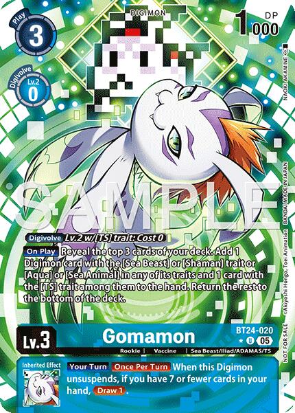 Gomamon [BT24-020] (Box Topper) [Time Stranger] | Black Swamp Games