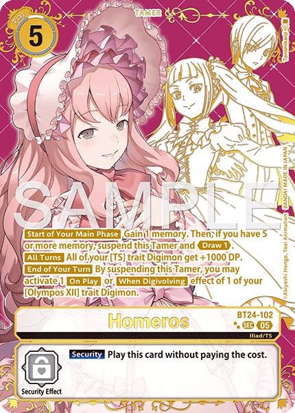 Homeros [BT24-102] (Rare Pull) [Time Stranger] | Black Swamp Games