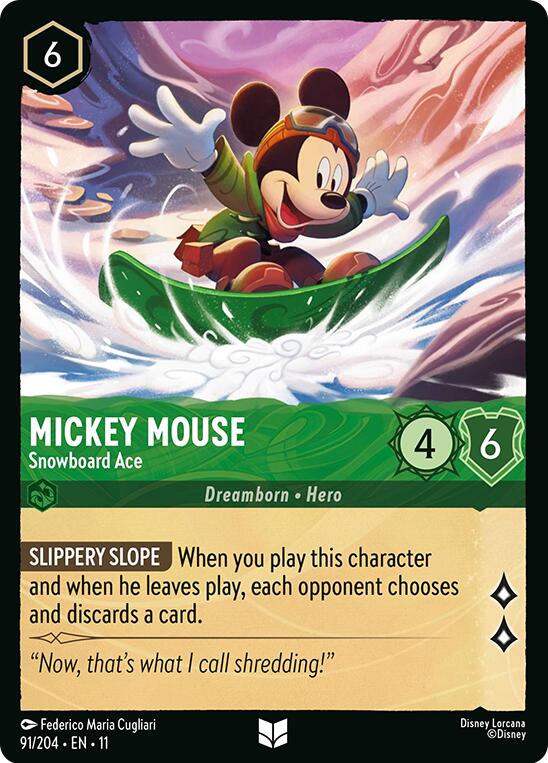 Mickey Mouse - Snowboard Ace (91/204) [Winterspell] | Black Swamp Games