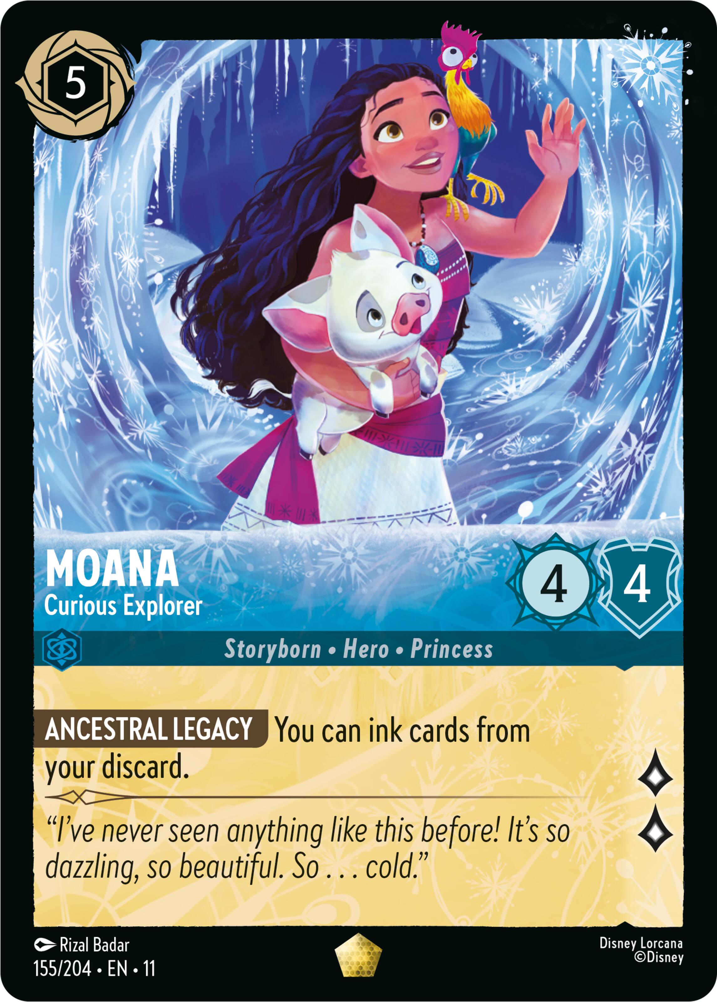 Moana - Curious Explorer (155/204) [Winterspell] | Black Swamp Games