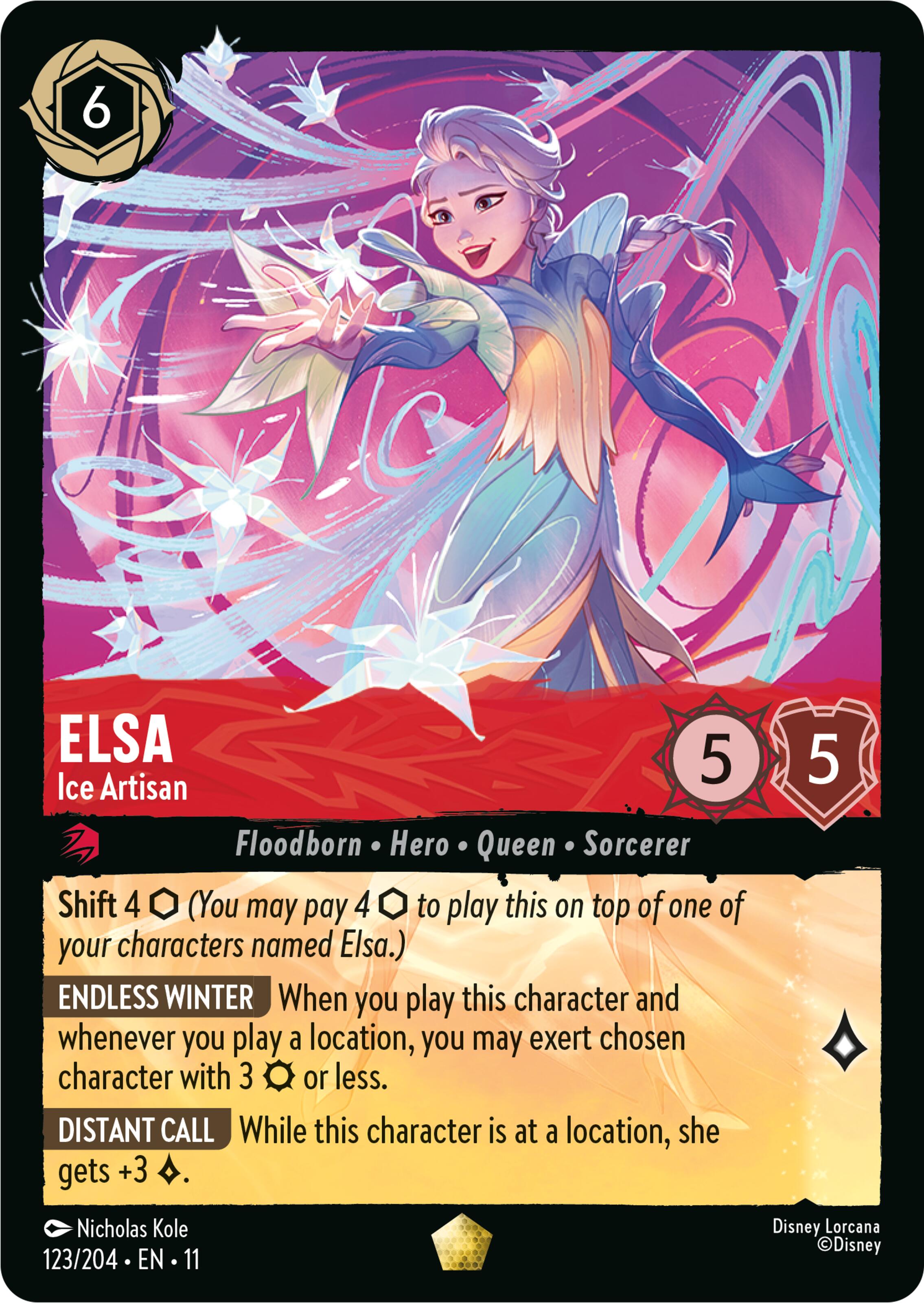 Elsa - Ice Artisan (123/204) [Winterspell] | Black Swamp Games
