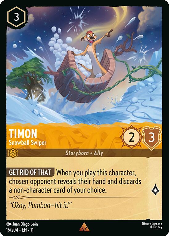 Timon - Snowball Swiper (16/204) [Winterspell] | Black Swamp Games