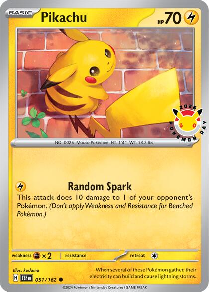 Pikachu (051/162) (Pokemon Day 2026) [Miscellaneous Cards] | Black Swamp Games