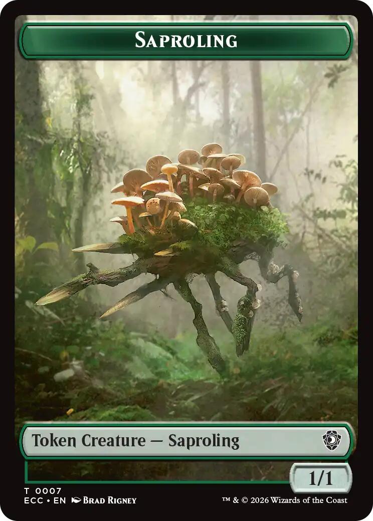 Saproling // Scarecrow Double-Sided Token [Lorwyn Eclipsed Tokens] | Black Swamp Games