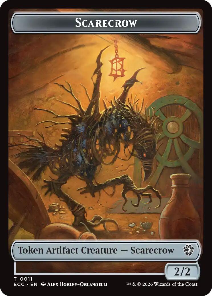 Scarecrow // Treasure Double-Sided Token [Lorwyn Eclipsed Tokens] | Black Swamp Games