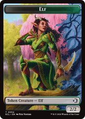 Elf // Kithkin (0007) Double-Sided Token [Lorwyn Eclipsed Tokens] | Black Swamp Games