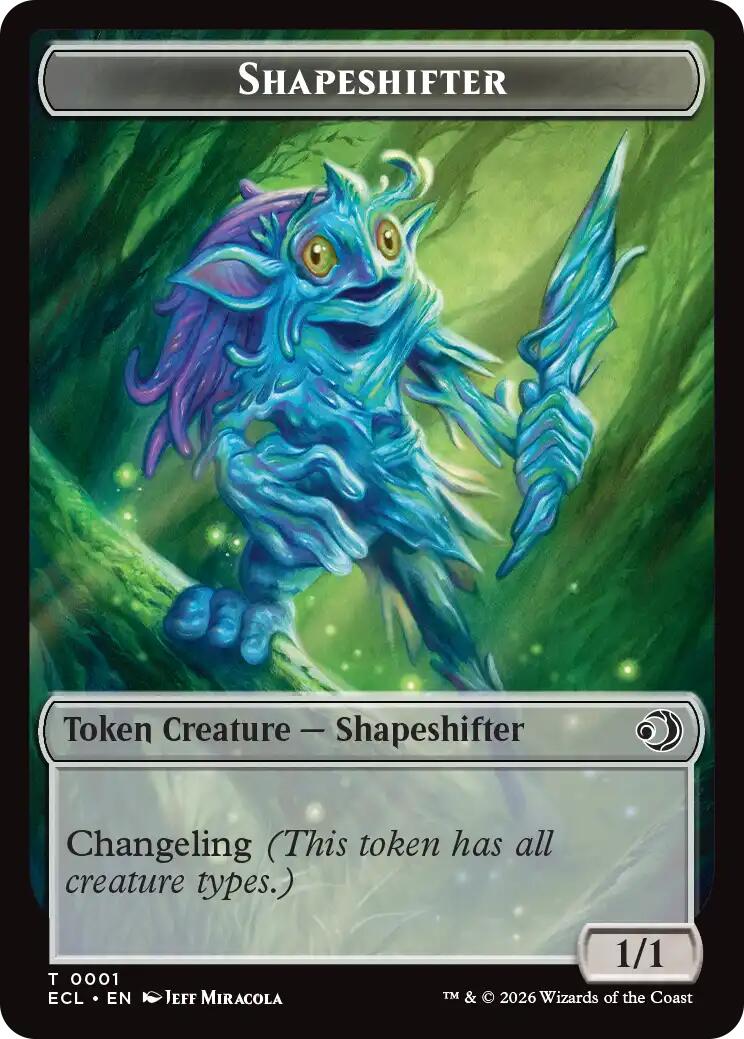 Shapeshifter // Merfolk Double-Sided Token [Lorwyn Eclipsed Tokens] | Black Swamp Games
