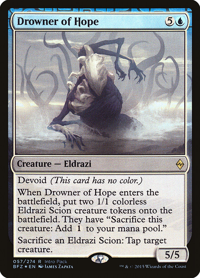 Drowner of Hope (Intro Pack) [Battle for Zendikar Promos] | Black Swamp Games
