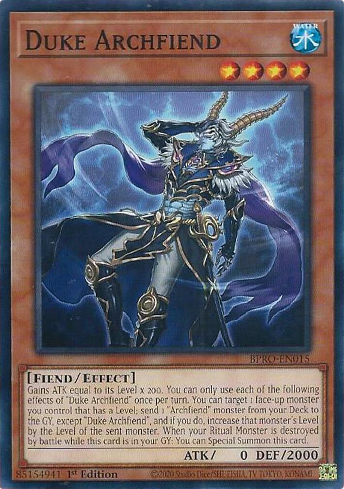 Duke Archfiend [BPRO-EN015] Common | Black Swamp Games