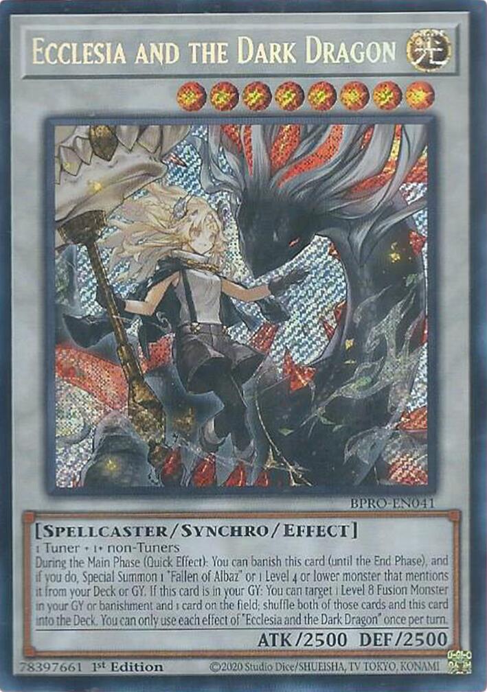 Ecclesia and the Dark Dragon [BPRO-EN041] Secret Rare | Black Swamp Games