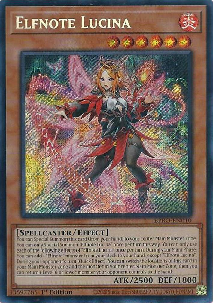 Elfnote Lucina [BPRO-EN010] Secret Rare | Black Swamp Games