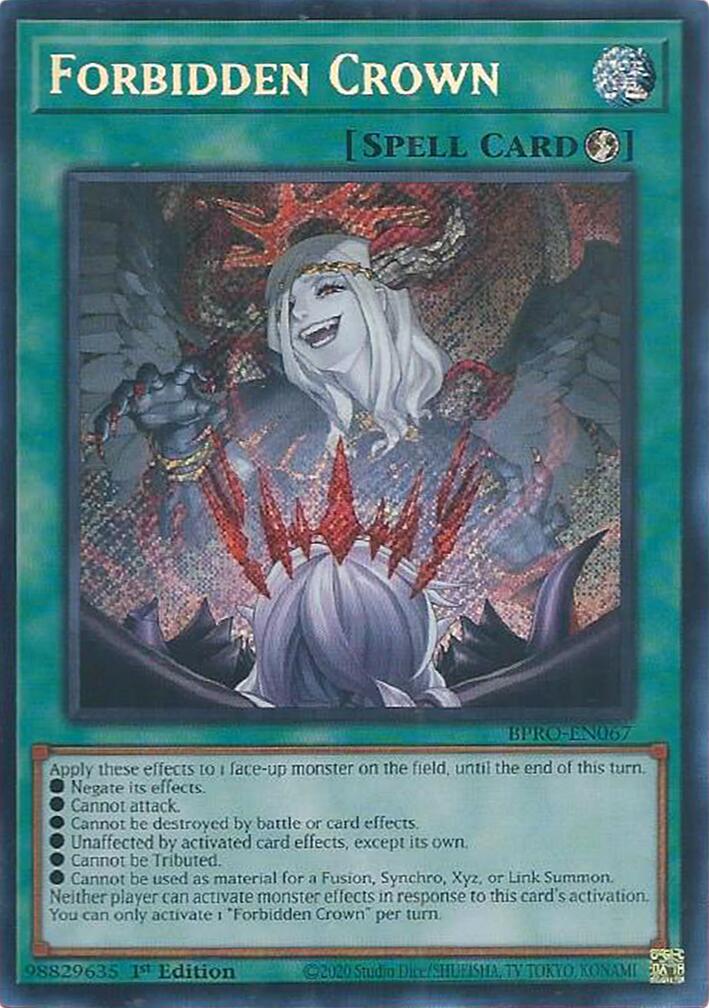 Forbidden Crown [BPRO-EN067] Secret Rare | Black Swamp Games