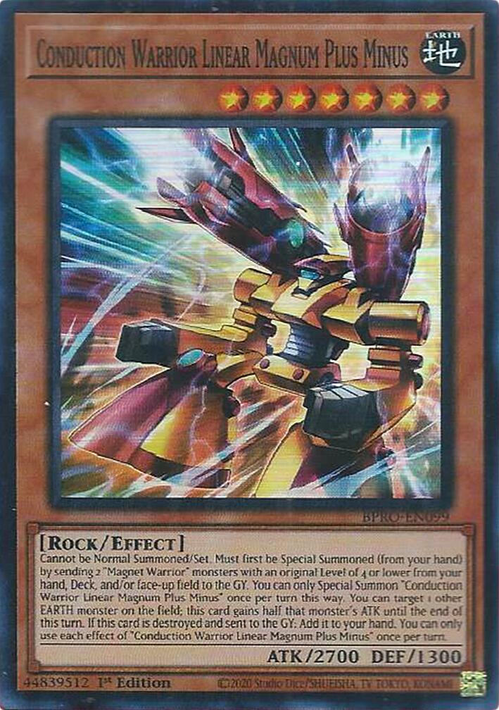 Conduction Warrior Linear Magnum Plus Minus [BPRO-EN099] Super Rare | Black Swamp Games