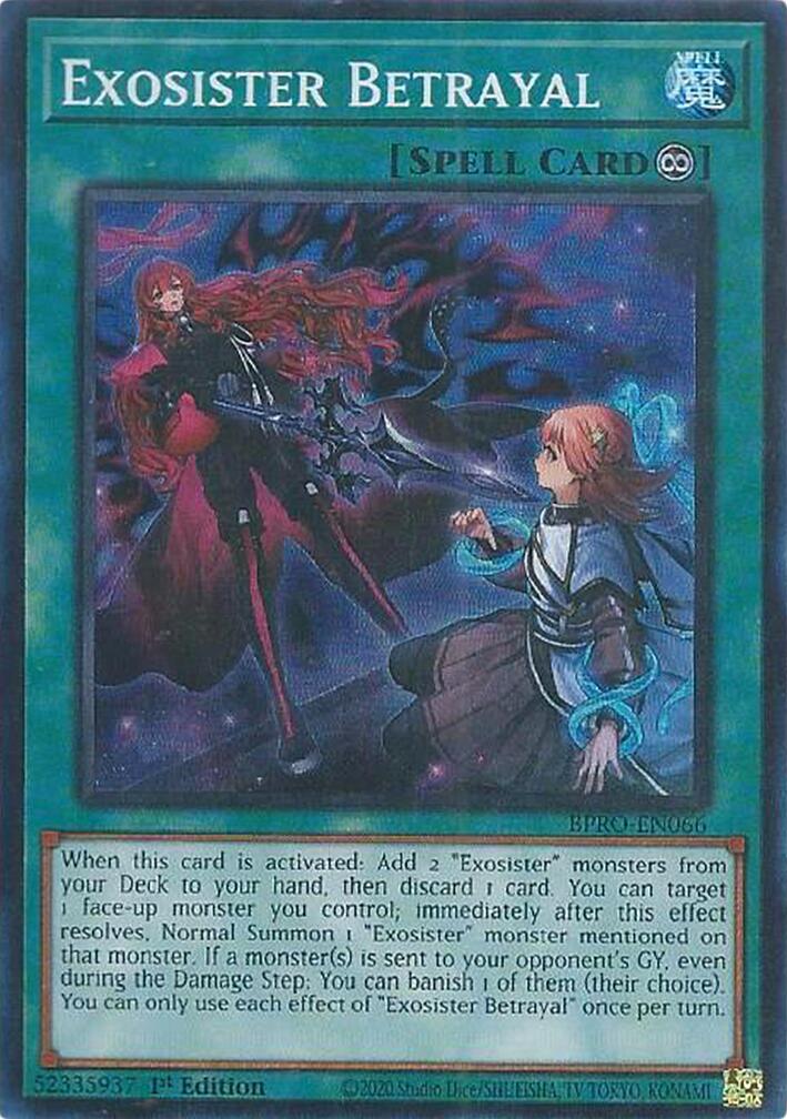 Exosister Betrayal [BPRO-EN066] Super Rare | Black Swamp Games