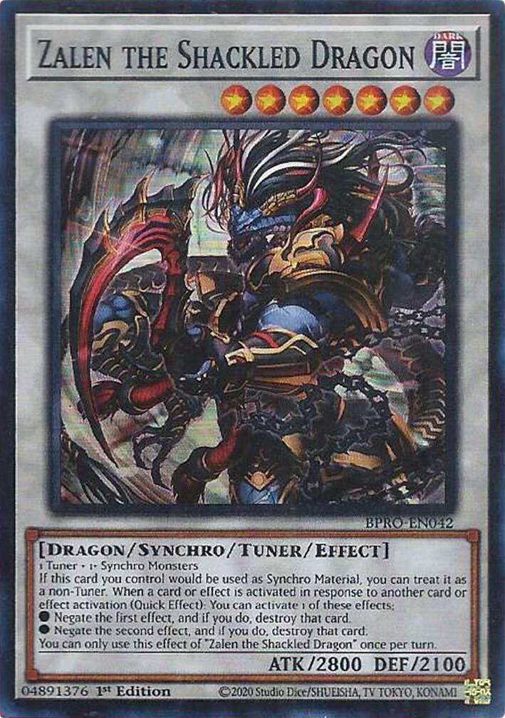 Zalen the Shackled Dragon [BPRO-EN042] Super Rare | Black Swamp Games