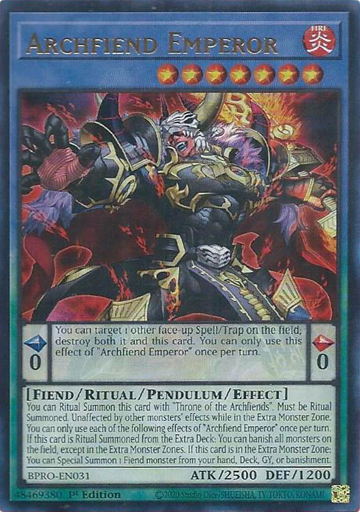Archfiend Emperor [BPRO-EN031] Ultra Rare | Black Swamp Games