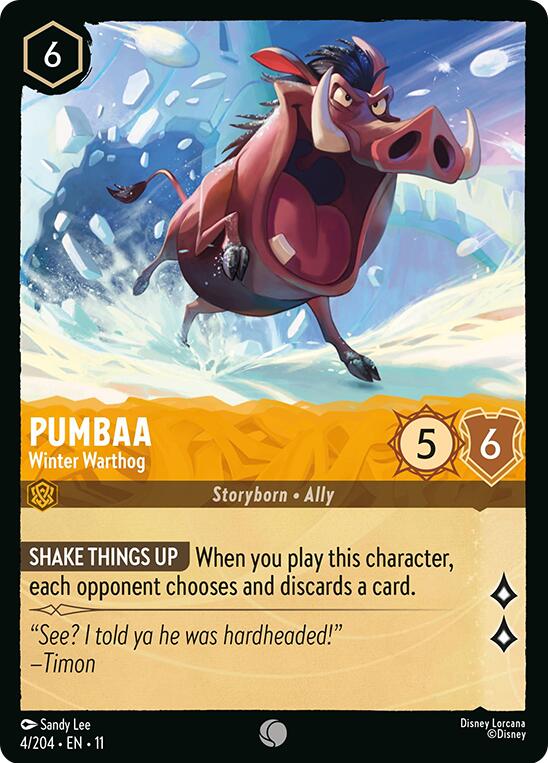 Pumbaa - Winter Warthog (4/204) [Winterspell] | Black Swamp Games