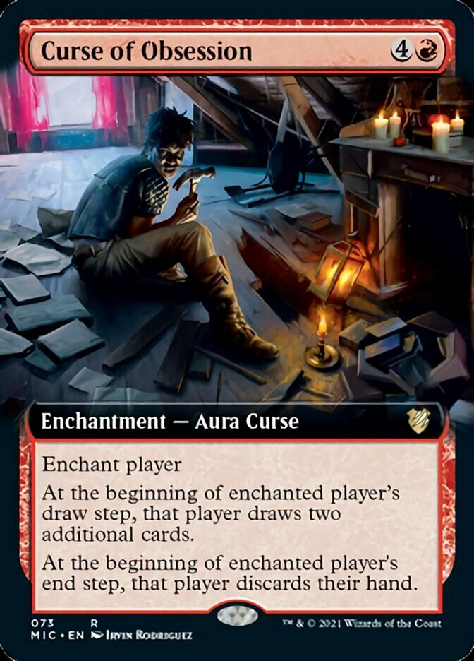 Curse of Obsession (Extended Art) [Innistrad: Midnight Hunt Commander] | Black Swamp Games