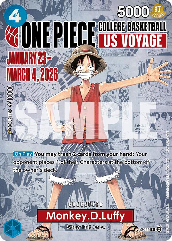 Monkey.D.Luffy (College Basketball US Voyage) [One Piece Promotion Cards] | Black Swamp Games