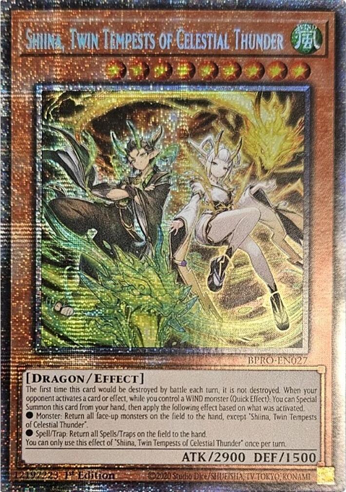 Shiina, Twin Tempests of Celestial Thunder [BPRO-EN027] Starlight Rare | Black Swamp Games