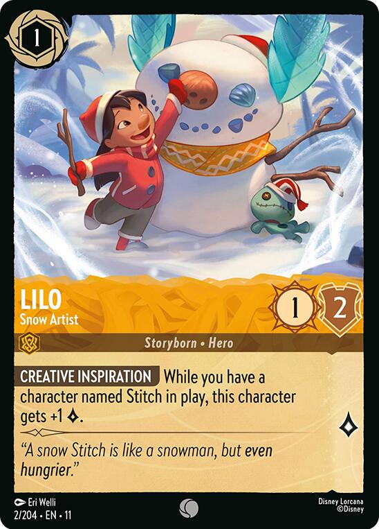 Lilo - Snow Artist (2/204) [Winterspell] | Black Swamp Games