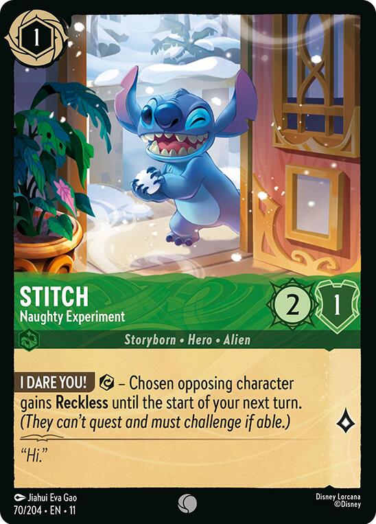 Stitch - Naughty Experiment (70/204) [Winterspell] | Black Swamp Games
