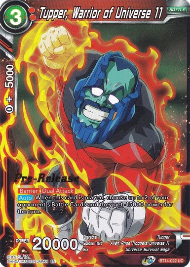 Tupper, Warrior of Universe 11 (BT14-022) [Cross Spirits Prerelease Promos] | Black Swamp Games