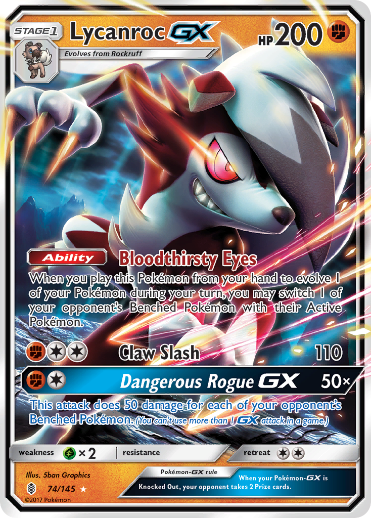 Lycanroc GX (74/145) [Sun & Moon: Guardians Rising] | Black Swamp Games