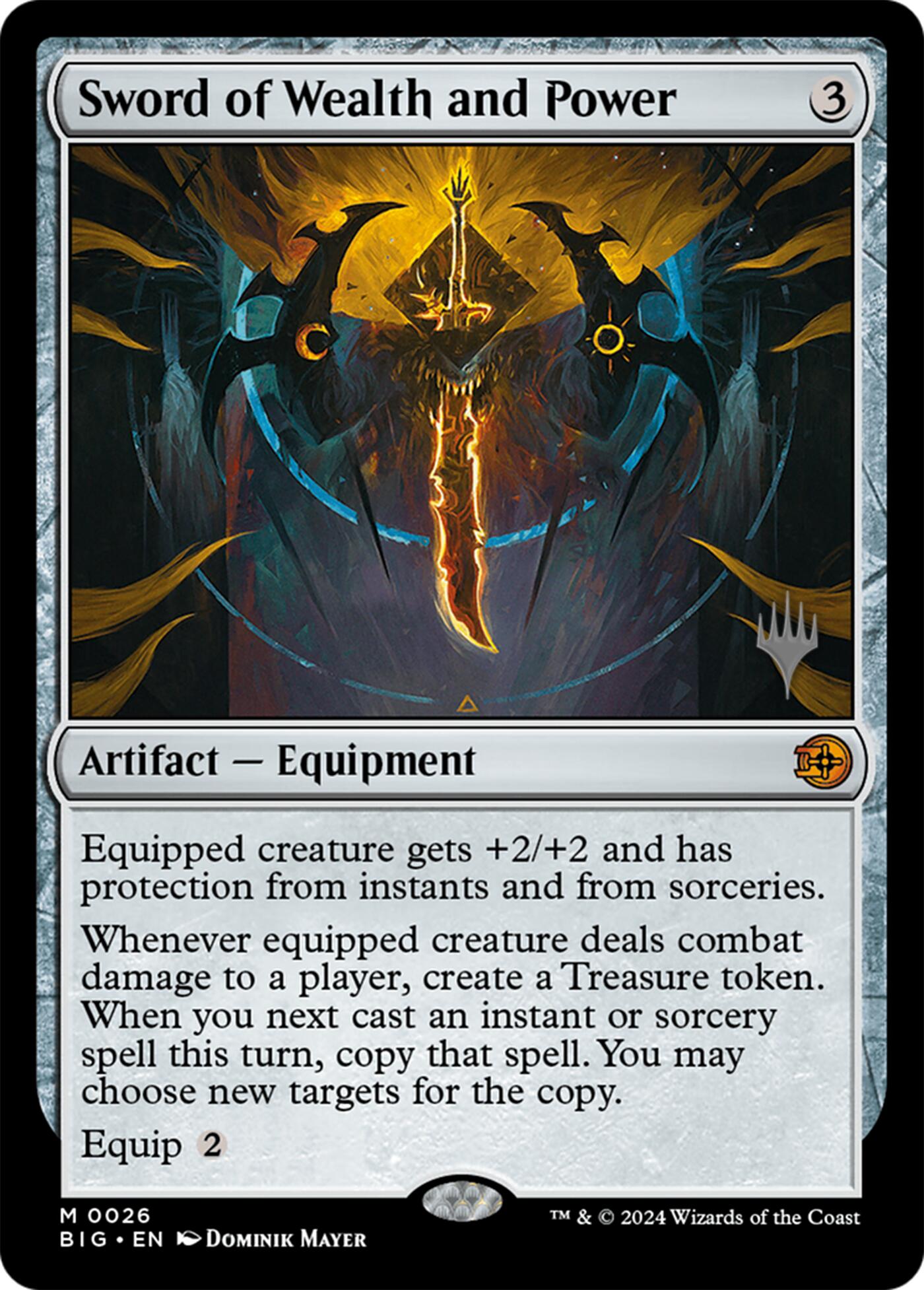 Sword of Wealth and Power [Lorwyn Eclipsed Promos] | Black Swamp Games