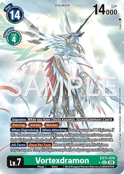Vortexdramon [EX11-074] (Alternate Art) [Dawn of Liberator] | Black Swamp Games