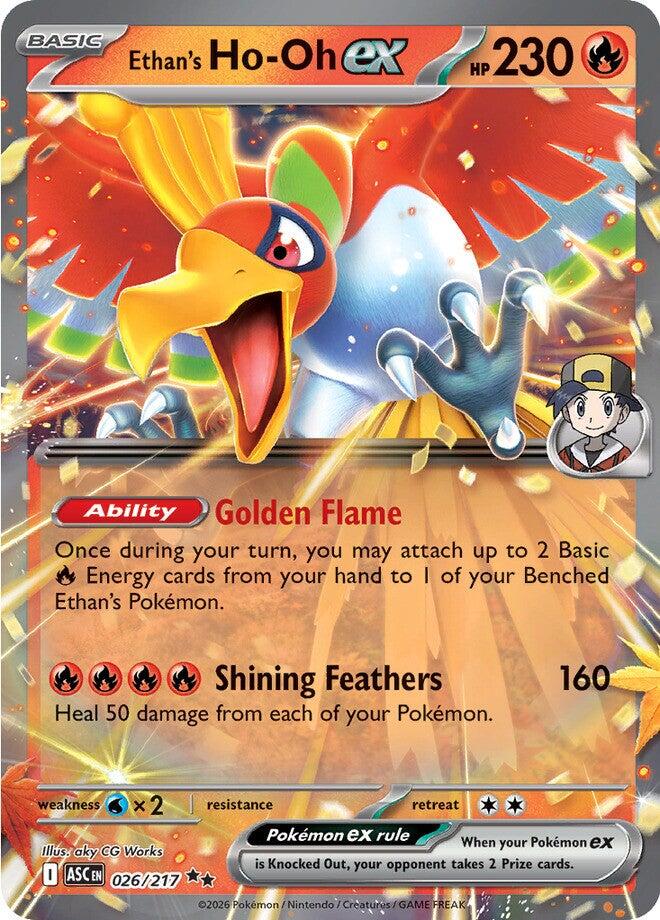 Ethan's Ho-Oh ex (026/217) [Mega Evolution: Ascended Heroes] | Black Swamp Games