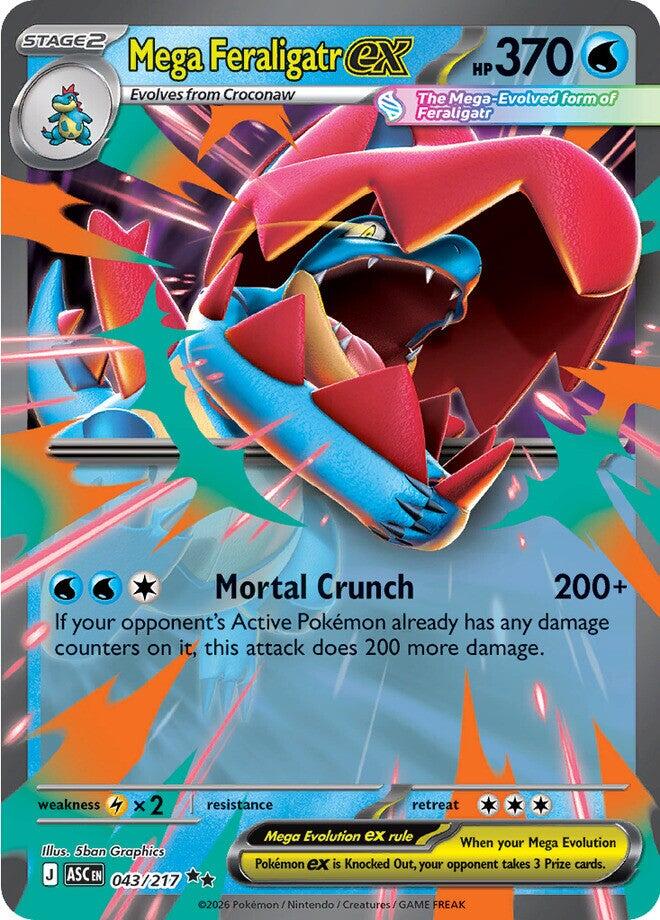 Mega Feraligatr ex (043/217) [Mega Evolution: Ascended Heroes] | Black Swamp Games