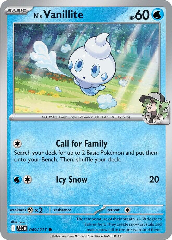 N's Vanillite (049/217) [Mega Evolution: Ascended Heroes] | Black Swamp Games