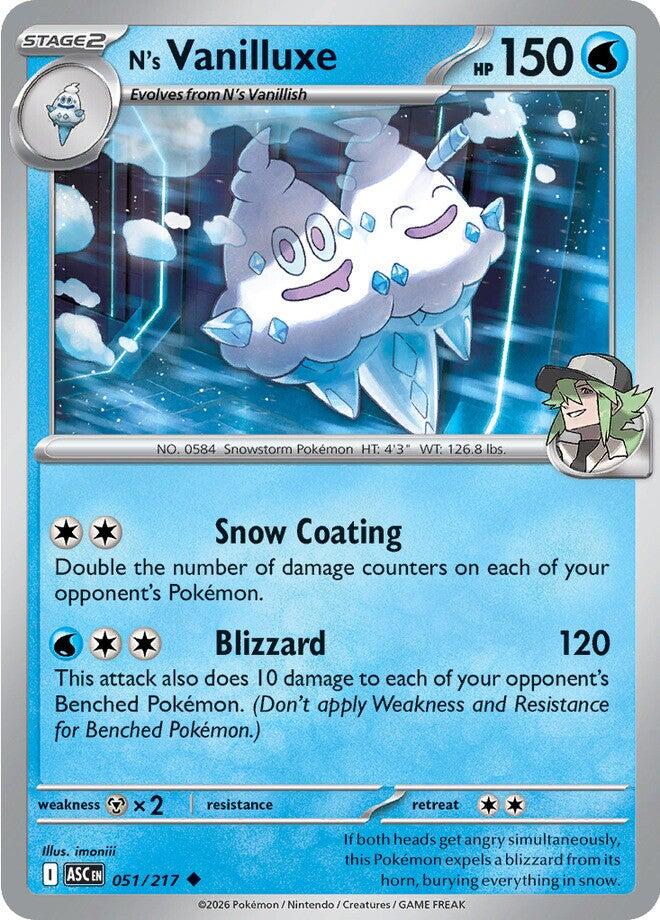 N's Vanilluxe (051/217) [Mega Evolution: Ascended Heroes] | Black Swamp Games