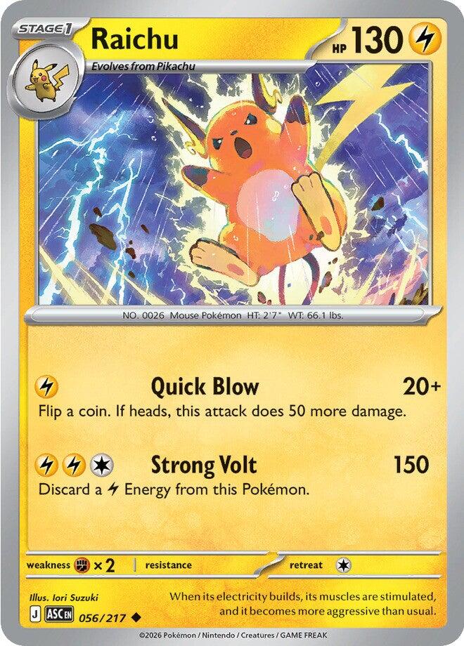 Raichu (056/217) [Mega Evolution: Ascended Heroes] | Black Swamp Games
